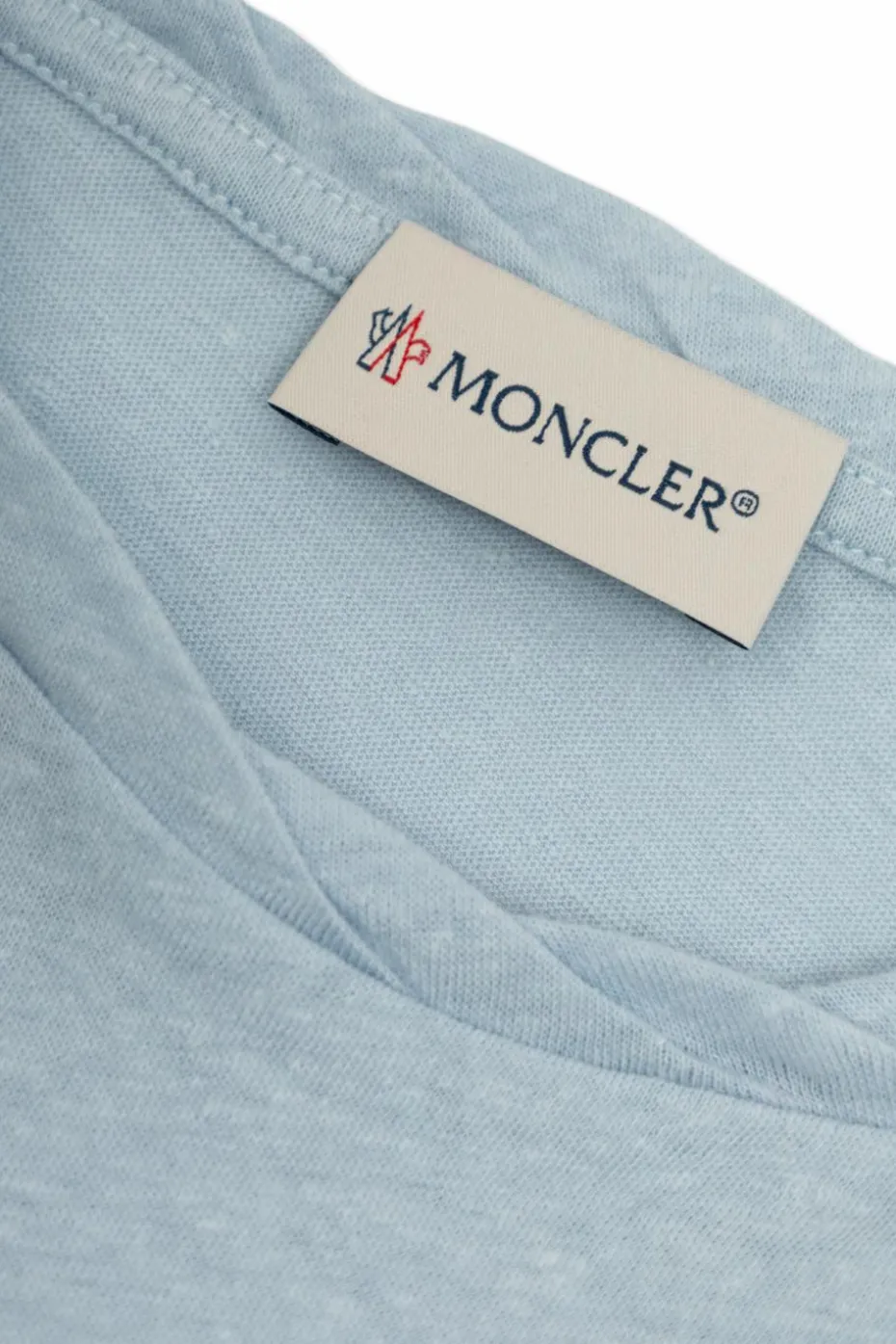 Moncler Enfant jasnoniebieski T-shirt z logo