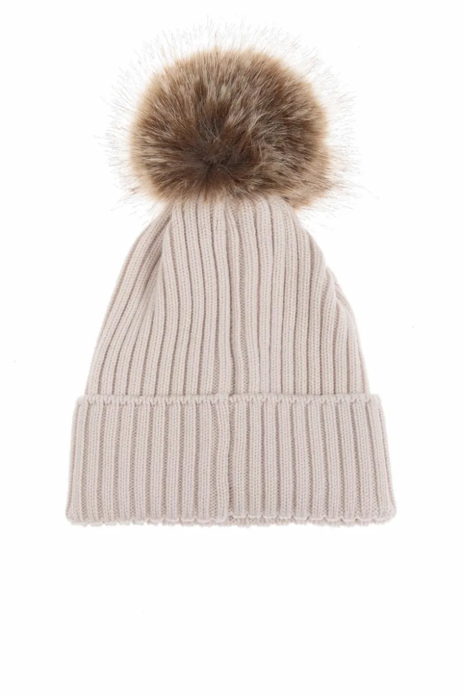 Moncler Enfant kremowy Czapka z pomponem
