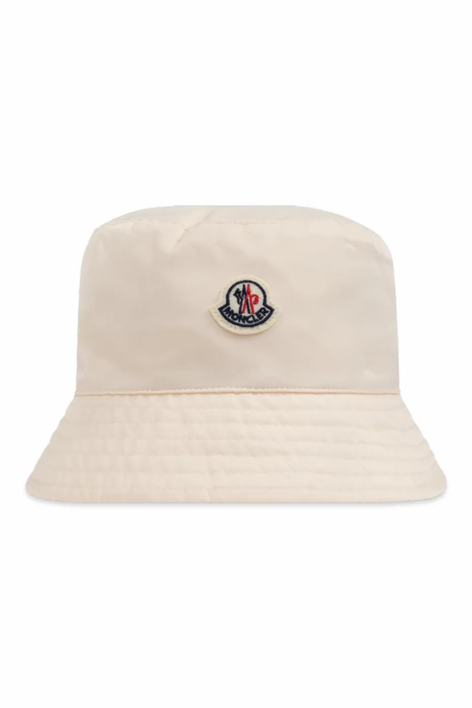 Moncler Enfant kremowy Kapelusz z naszywką z logo