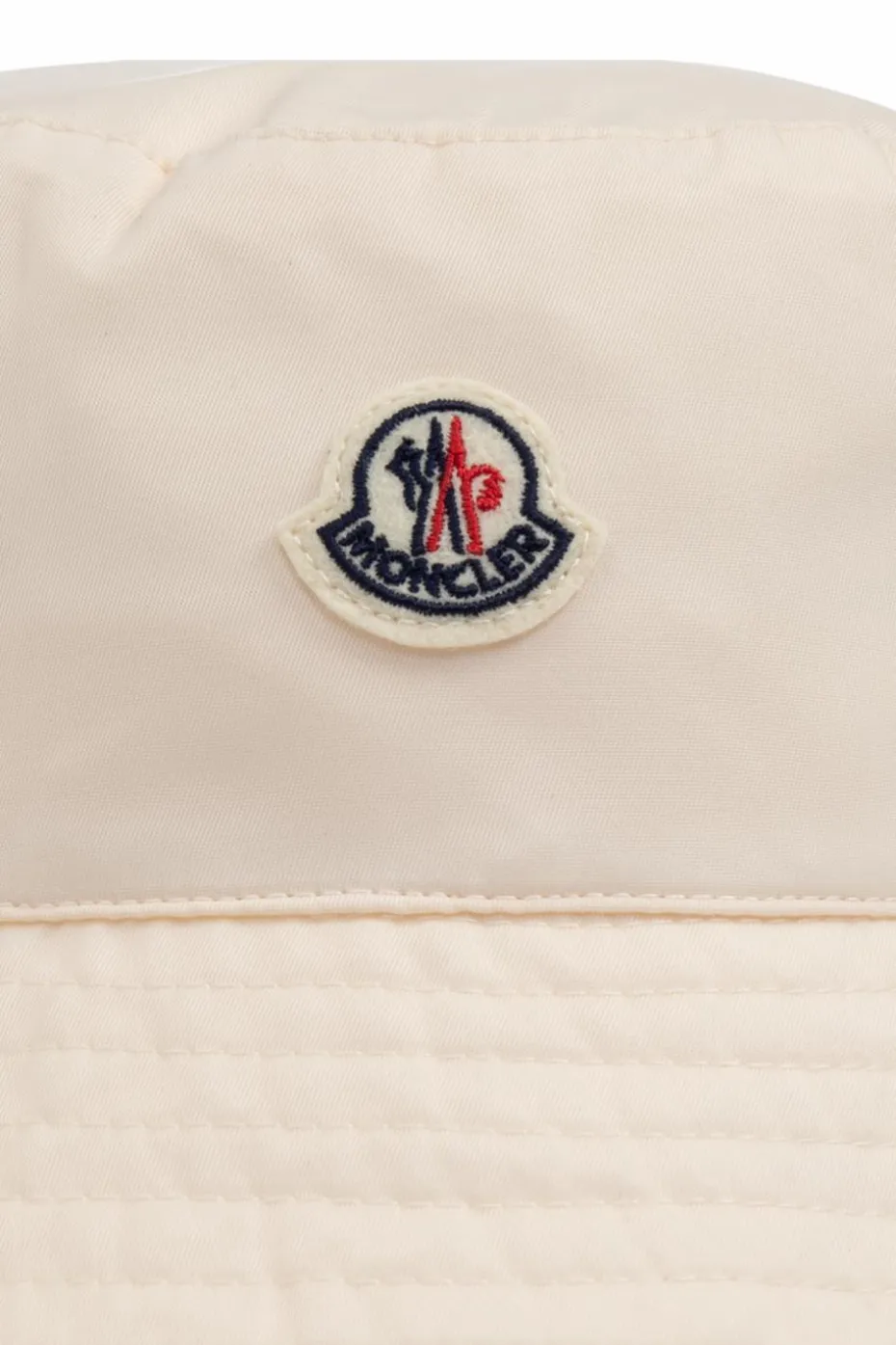 Moncler Enfant kremowy Kapelusz z naszywką z logo