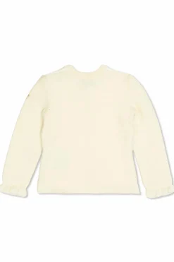 Moncler Enfant kremowy Kardigan z puchową wstawką