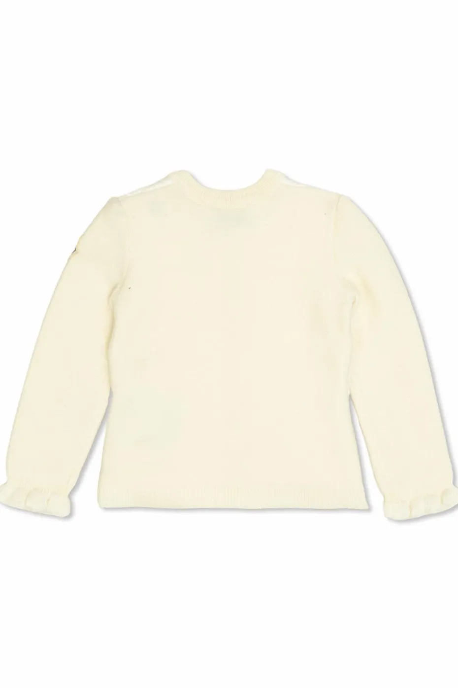 Moncler Enfant kremowy Kardigan z puchową wstawką