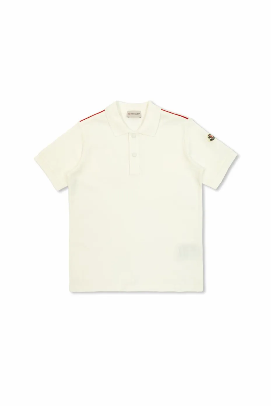 Moncler Enfant kremowy Polo z logo