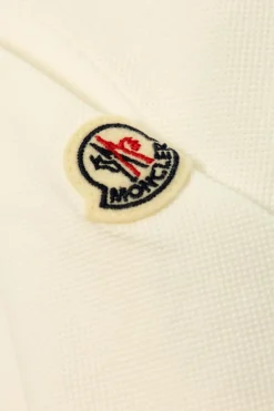 Moncler Enfant kremowy Polo z logo