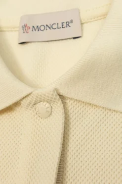Moncler Enfant kremowy Sukienka z logo