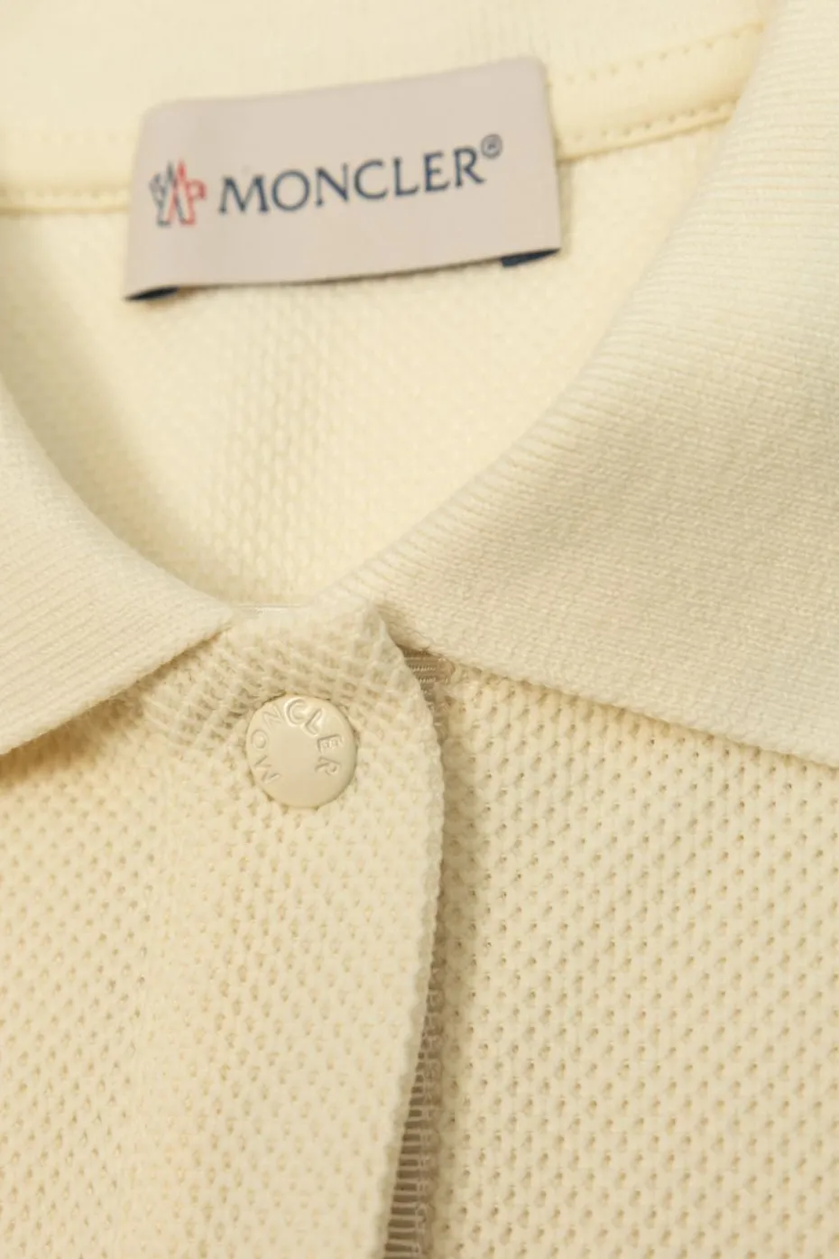 Moncler Enfant kremowy Sukienka z logo