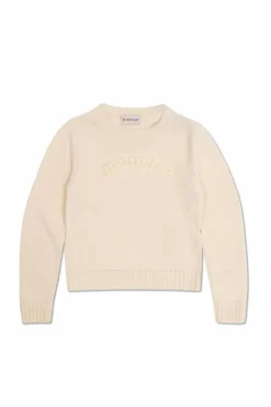 Moncler Enfant kremowy Sweter z logo