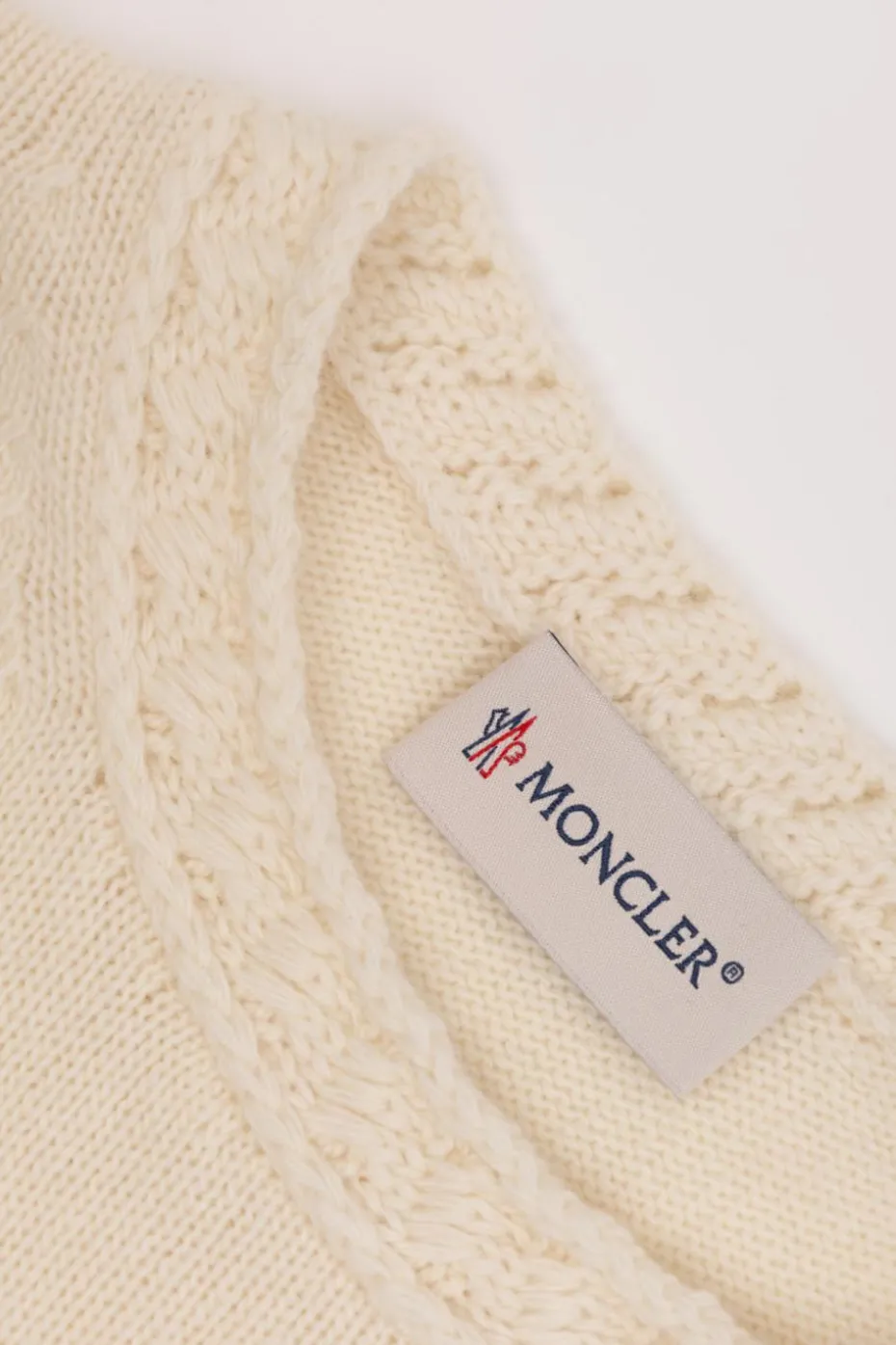 Moncler Enfant kremowy Sweter z logo