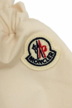 Moncler Enfant kremowy Szorty z logo
