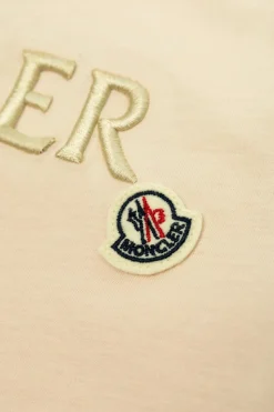 Moncler Enfant kremowy T-shirt z logo