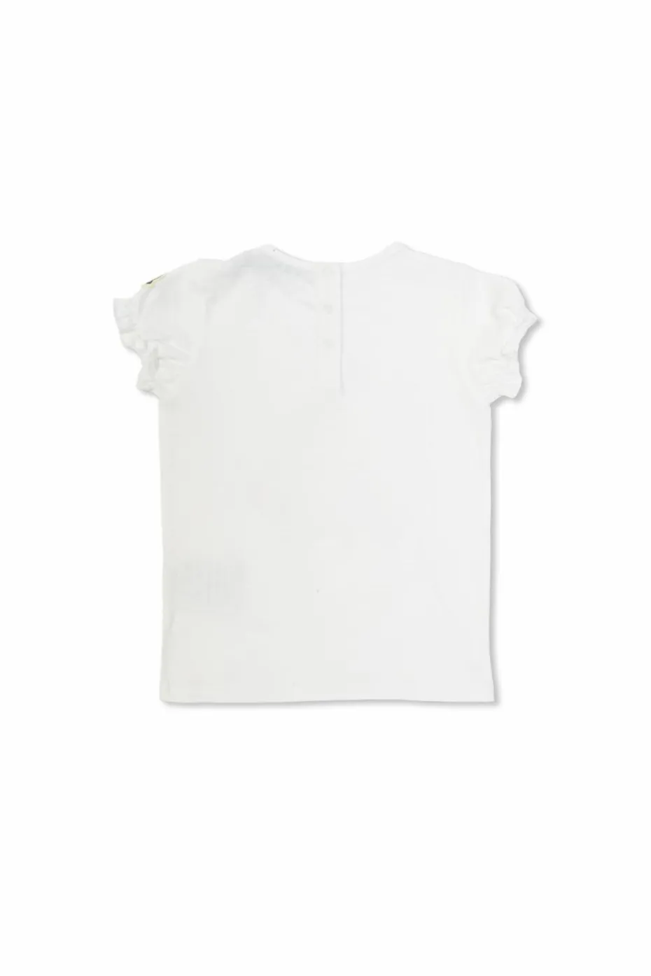 Moncler Enfant kremowy T-shirt z nadrukiem