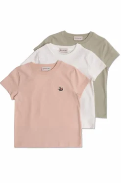 Moncler Enfant MULTIKOLOR Trójpak t-shirtów z logo