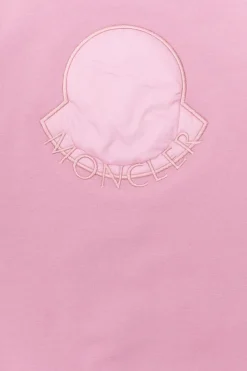 Moncler Enfant RÓŻOWY Bawełniana sukienka
