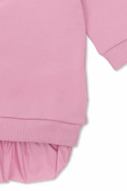Moncler Enfant RÓŻOWY Bawełniana sukienka