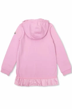 Moncler Enfant RÓŻOWY Długa bluza z kapturem