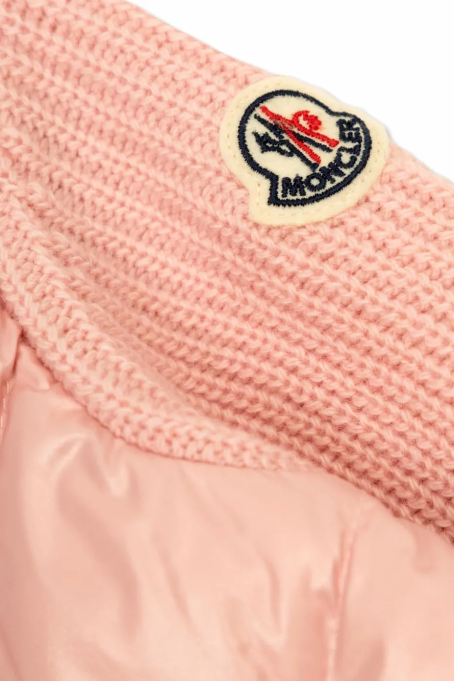 Moncler Enfant RÓŻOWY Kardigan z pikowanym przodem