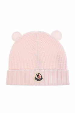 Moncler Enfant RÓŻOWY Wełniana czapka