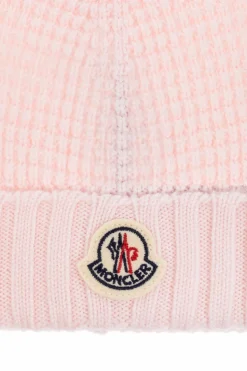 Moncler Enfant RÓŻOWY Wełniana czapka