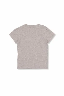 Moncler Enfant SZARY T-shirt z logo