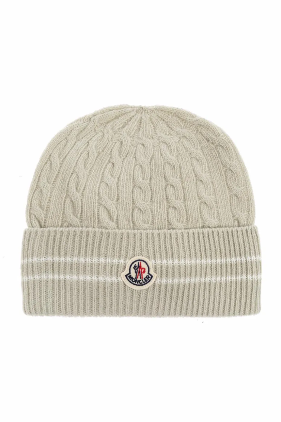 Moncler Enfant ZIELONY Czapka z naszywką z logo