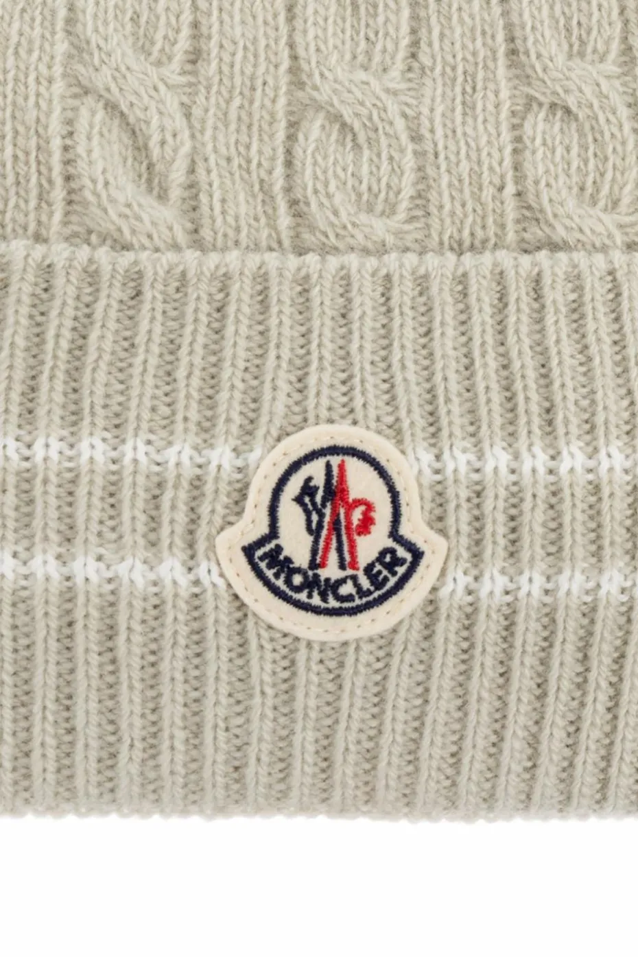Moncler Enfant ZIELONY Czapka z naszywką z logo