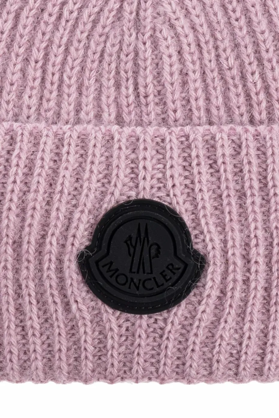 Moncler FIOLETOWY Czapka z naszywką z logo
