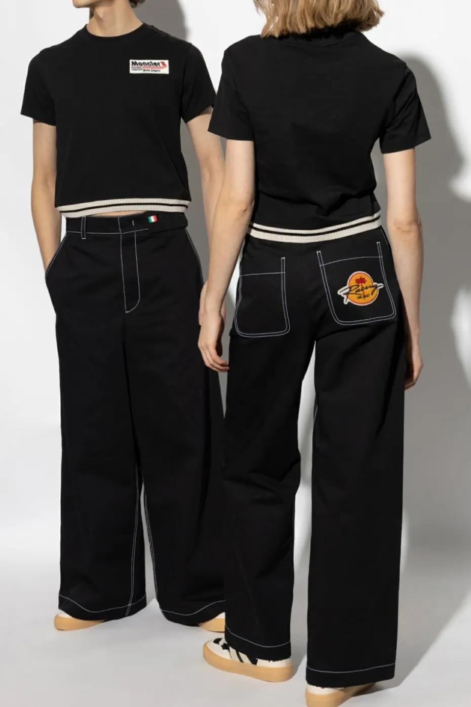 Moncler Genius CZARNY 8 MONCLER PALM ANGELS