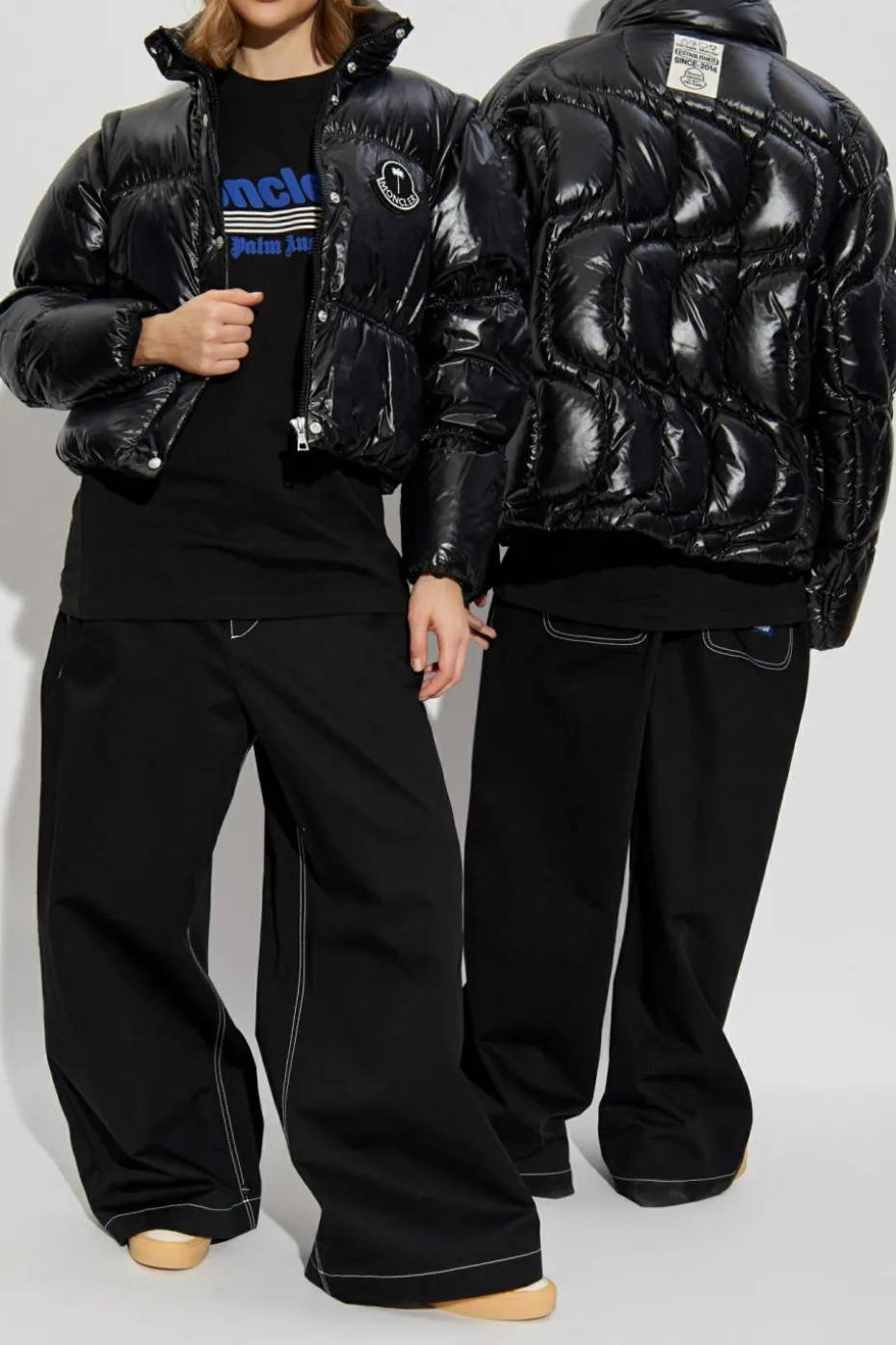 Moncler Genius CZARNY 8 MONCLER PALM ANGELS