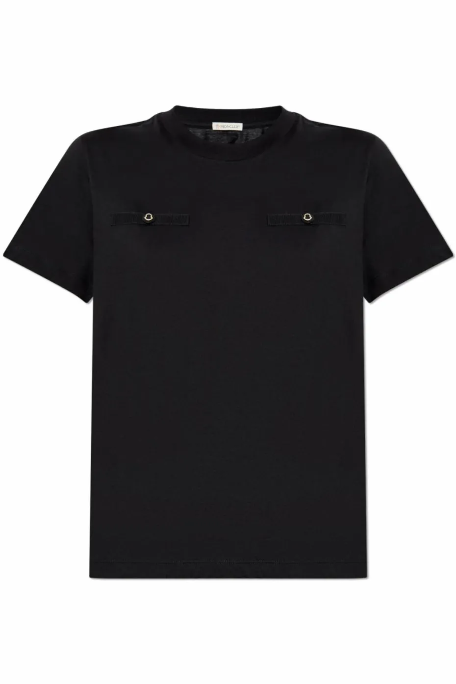Moncler GRANATOWY Bawełniany t-shirt