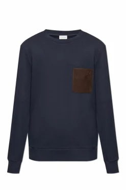 Moncler GRANATOWY Bluza z logo