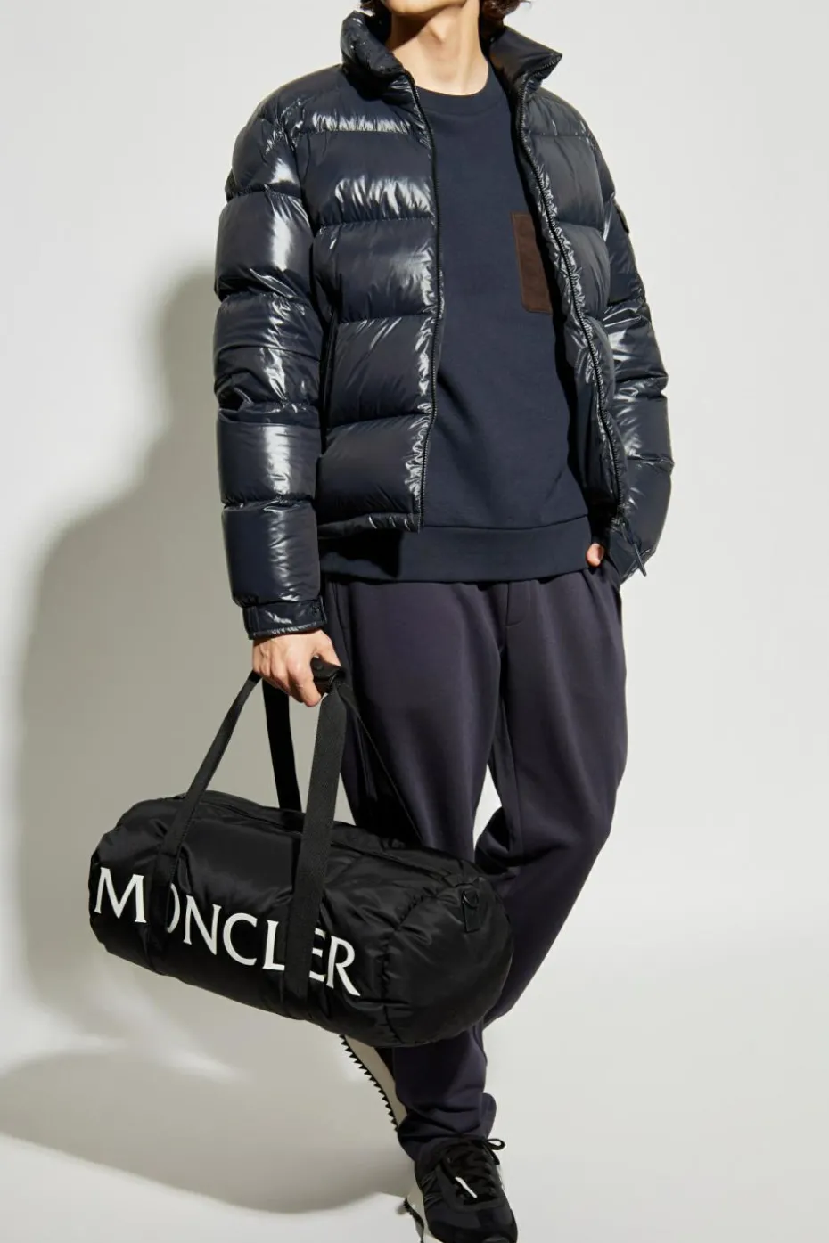 Moncler GRANATOWY Bluza z logo