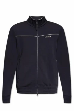 Moncler GRANATOWY Bluza zapinana na zamek