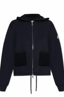Moncler GRANATOWY Bluza z kapturem