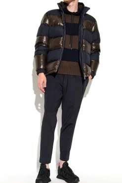 Moncler GRANATOWY Dwustronna kurtka `Peclet`
