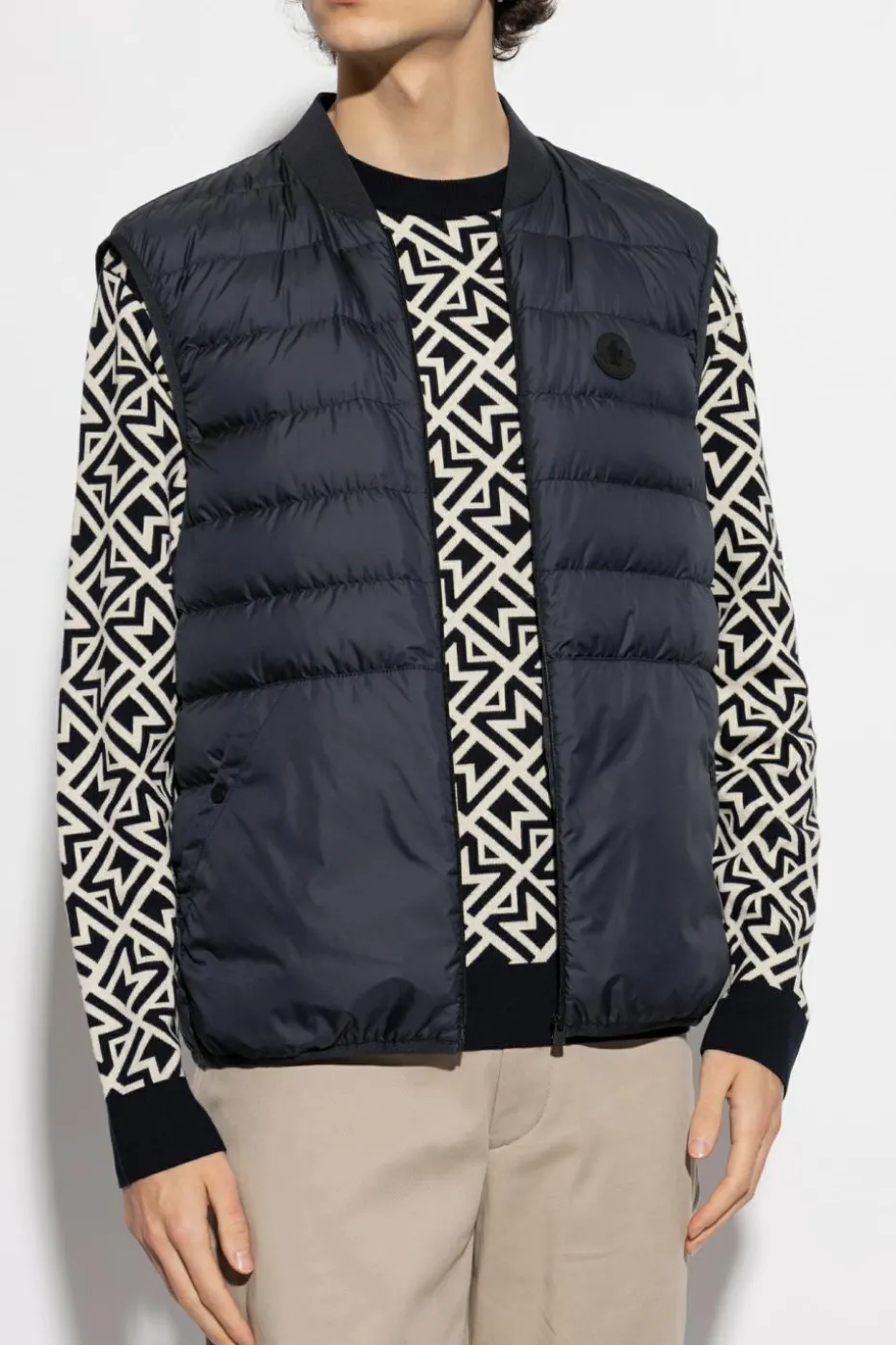 Moncler GRANATOWY Dwuwarstwowa kurtka `Lanche`