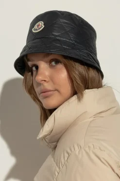 Moncler GRANATOWY Kapelusz z logo