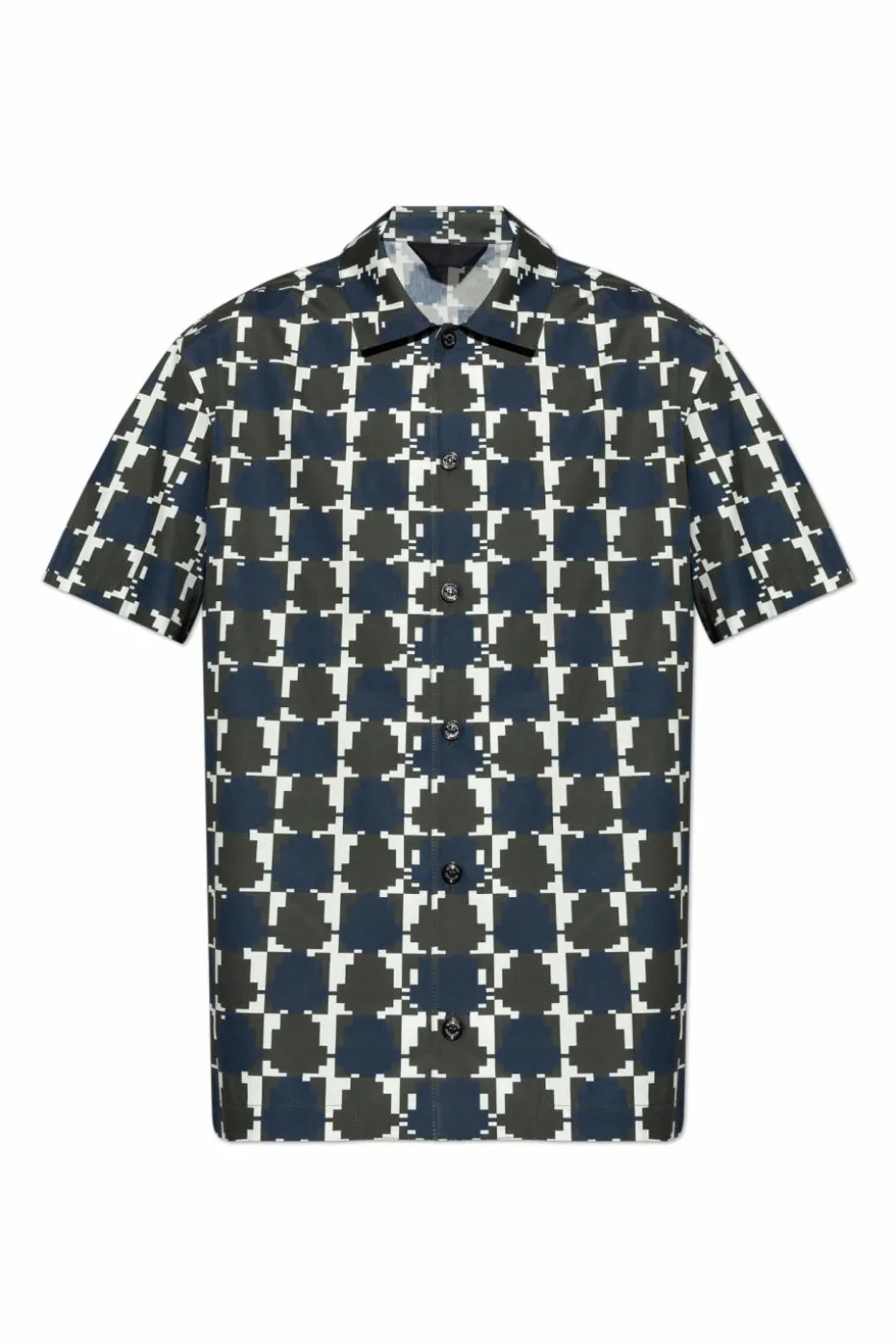Moncler GRANATOWY Koszula z krókimi rękawami