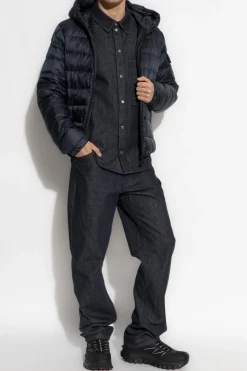 Moncler GRANATOWY Koszula jeansowa