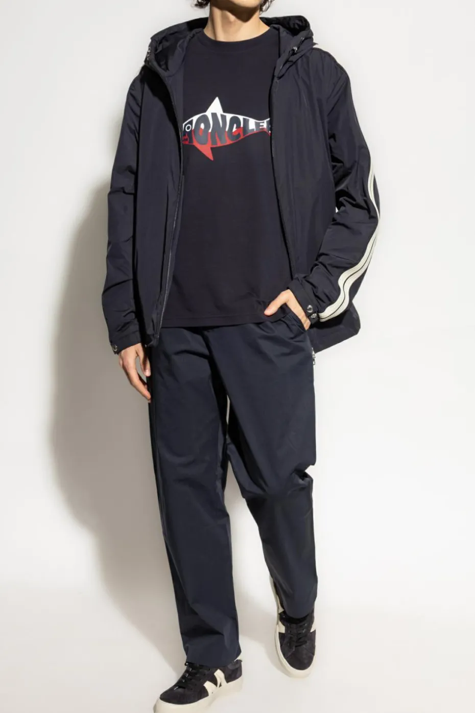 Moncler GRANATOWY Kurtka `Olan`