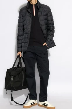 Moncler GRANATOWY Puchowa kurtka `Carrelet`