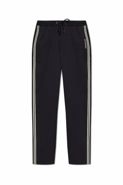 Moncler GRANATOWY Spodnie z lampasami