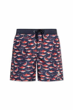 Moncler GRANATOWY Szorty kąpielowe