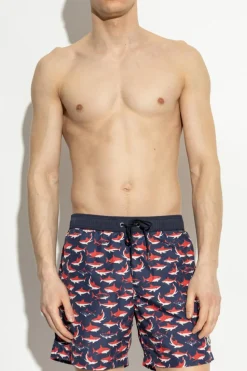 Moncler GRANATOWY Szorty kąpielowe