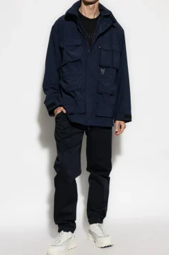 Moncler Grenoble GRANATOWY MONCLER GRENOBLE DAY-NAMIC