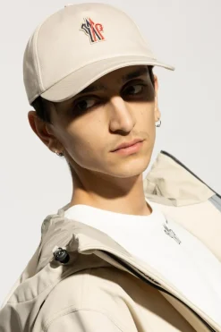 Moncler Grenoble SZARY Czapka z daszkiem