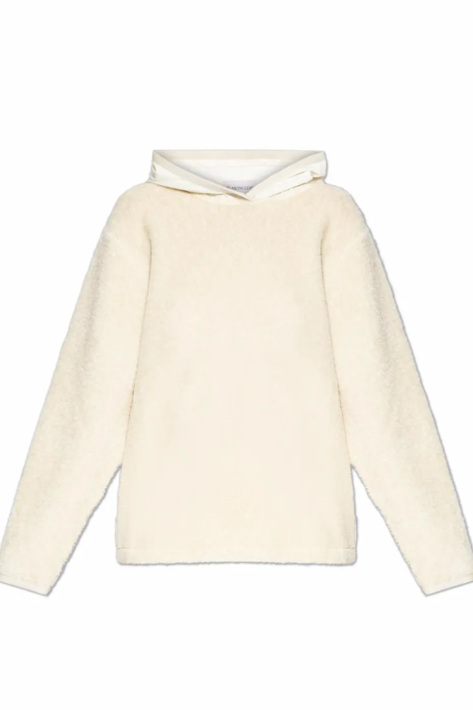 Moncler kremowy Bluza z kapturem