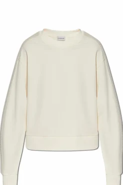 Moncler kremowy Bluza ze wstawką