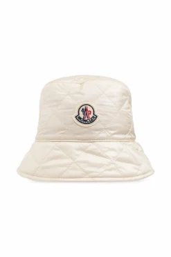 Moncler kremowy Kapelusz z logo