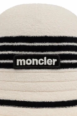 Moncler kremowy Kapelusz z logo