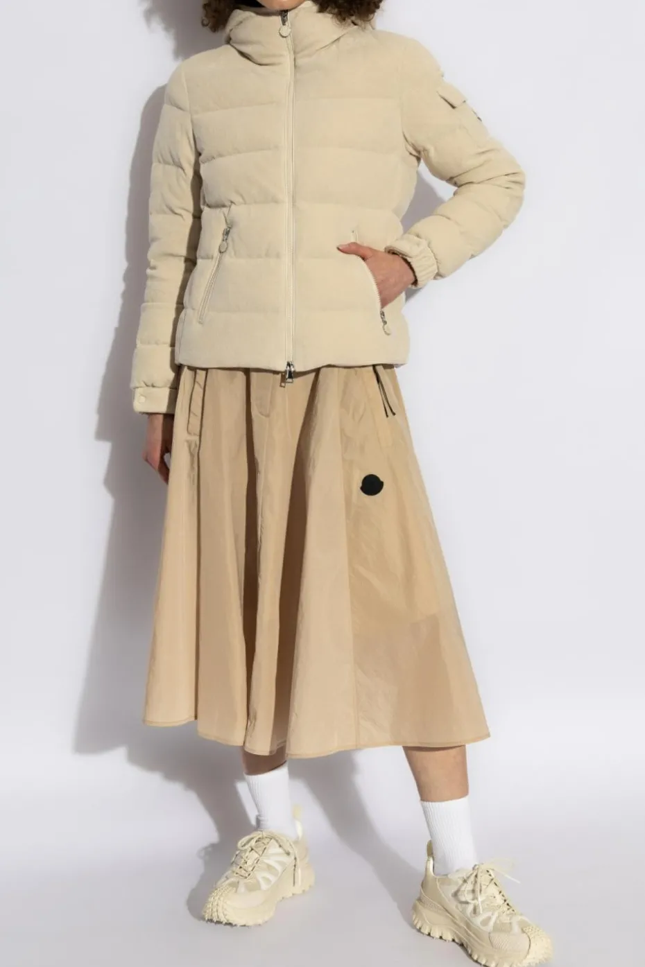 Moncler kremowy Kurtka puchowa `Ivoire`